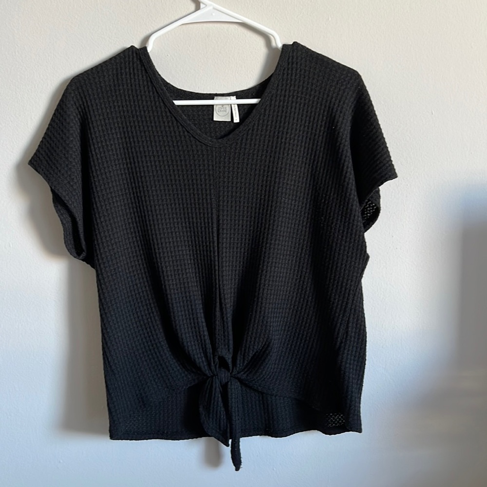 Loose waffle tee